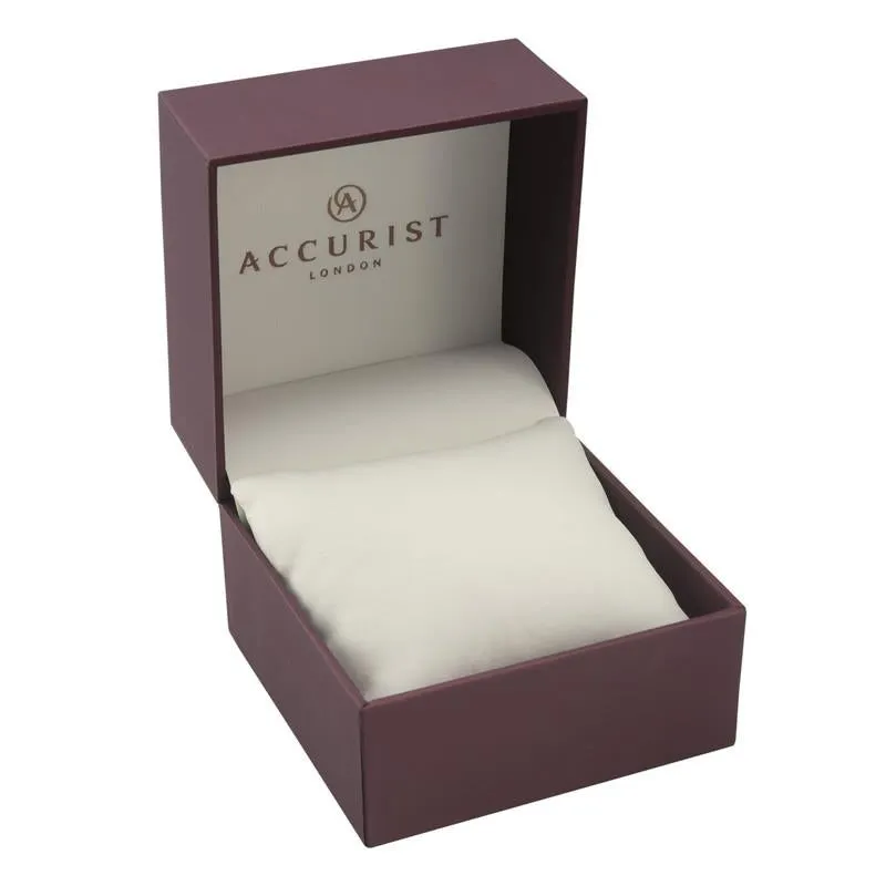 Accurist 8349 Ladies Black Rose Gold Watch