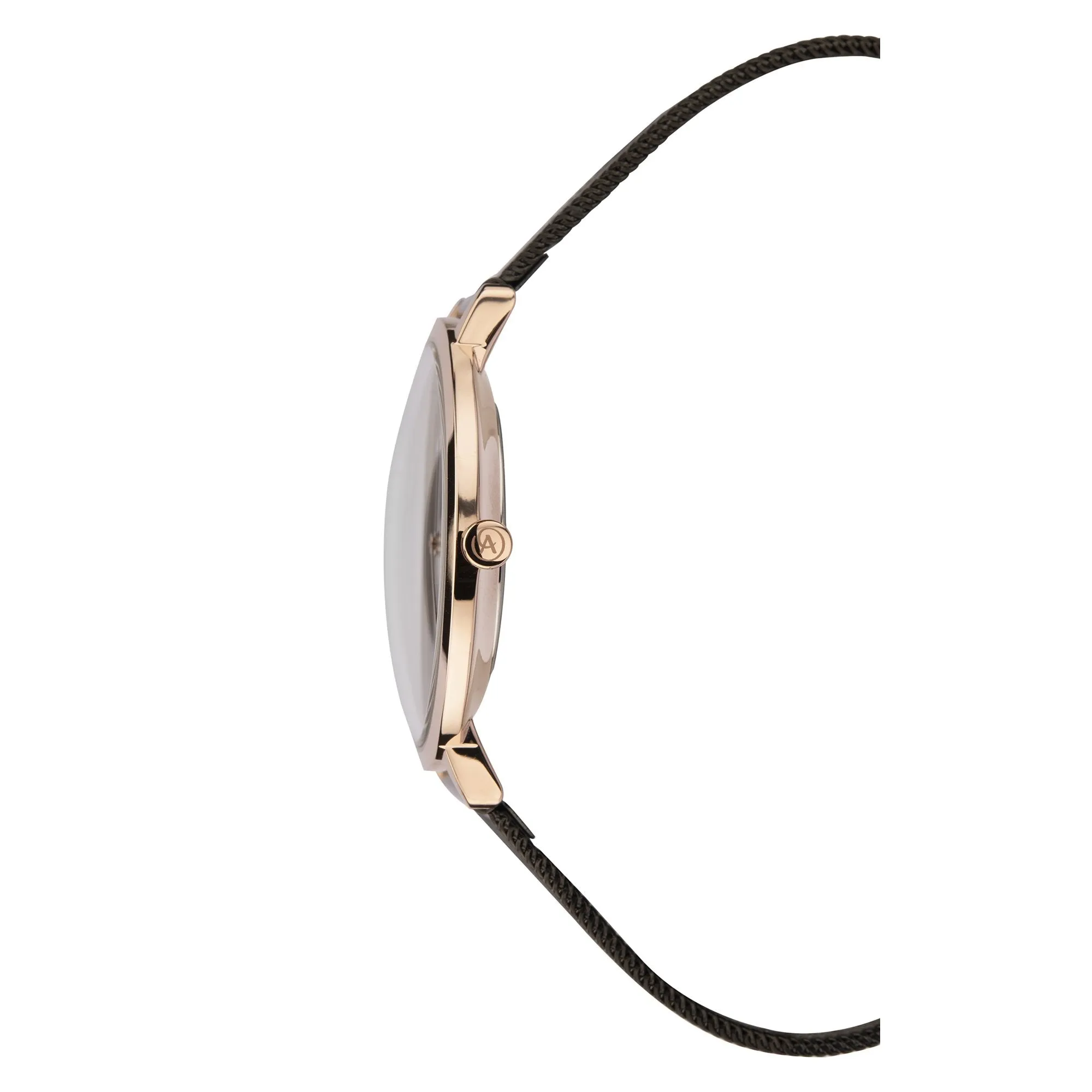 Accurist 8349 Ladies Black Rose Gold Watch