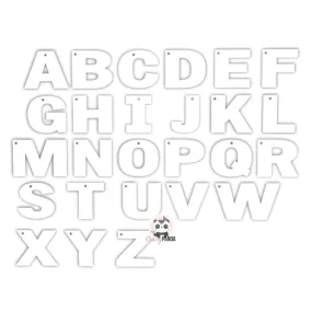 Acrylic Blank White Alphabet Letters #1 (50-100mm)