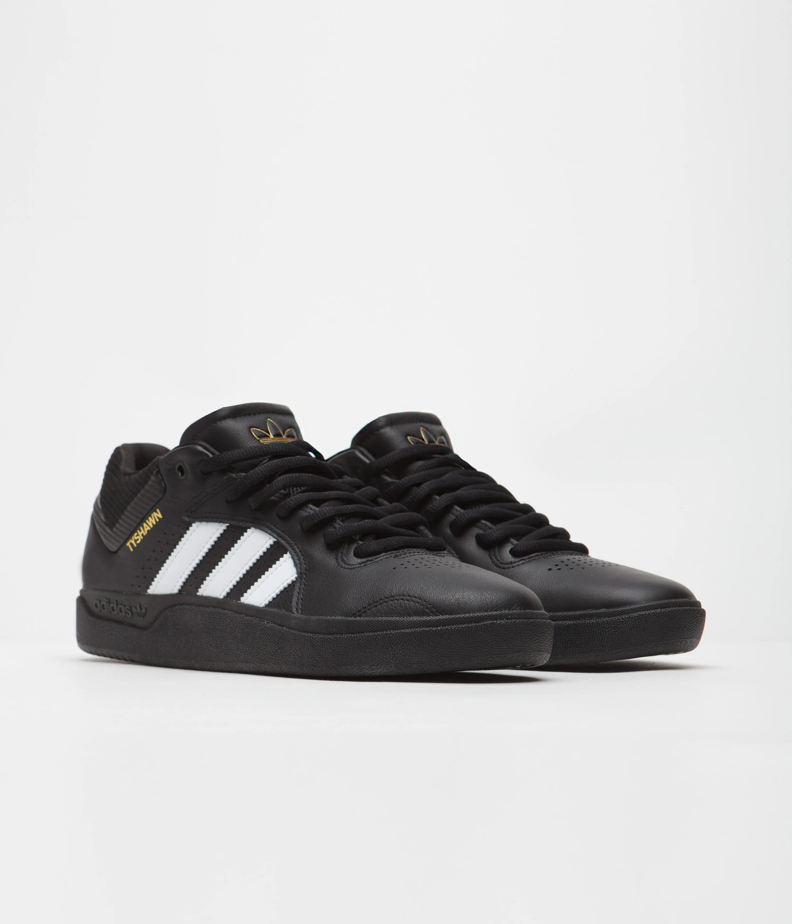 Adidas Tyshawn Shoes - Core Black / FTWR White / Gold Metallic / Black