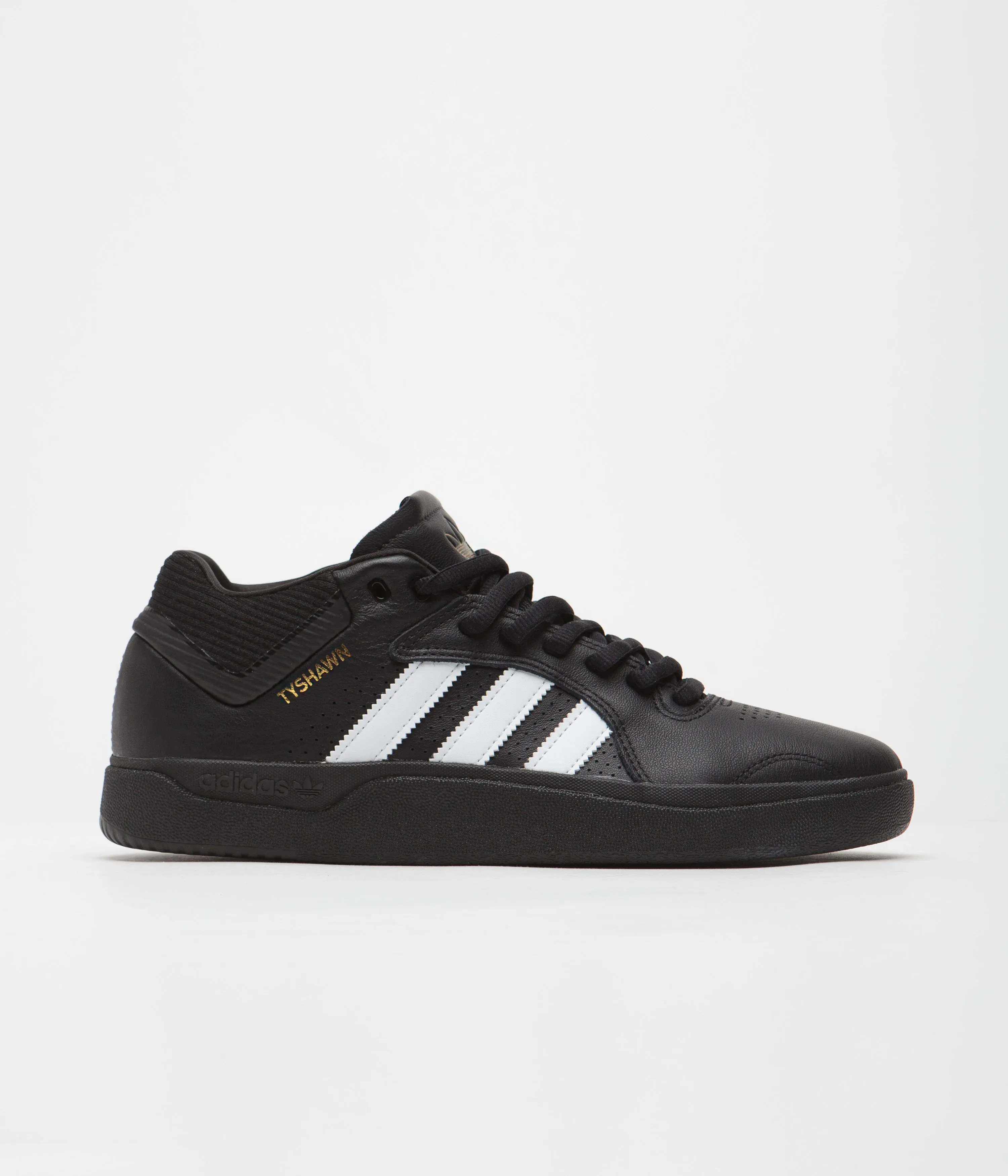 Adidas Tyshawn Shoes - Core Black / FTWR White / Gold Metallic / Black