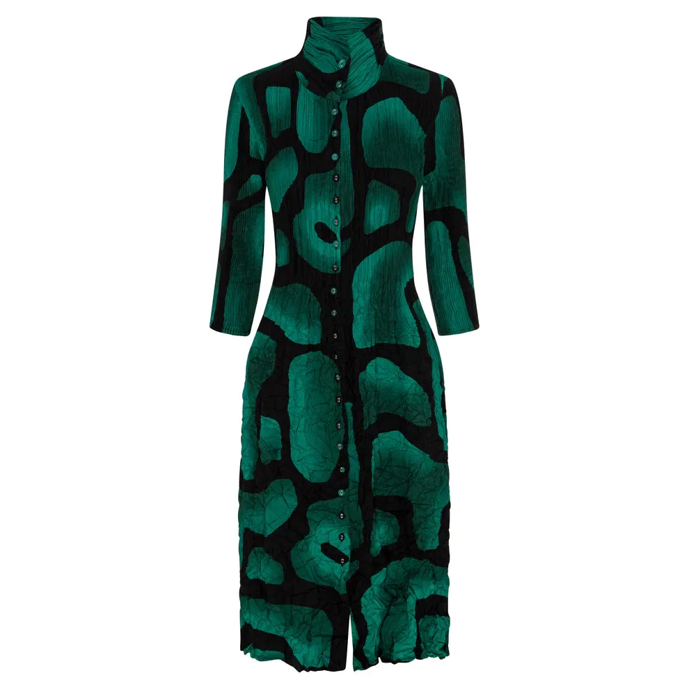 Alquema Green Toscan Nehru Tunic Dress/Coat