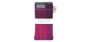 Amy Britton Highland Harris Tweed Bright Pink Plaid Soft Case