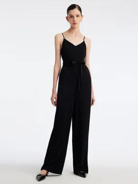 Black Acetate Camisole Jumpsuit