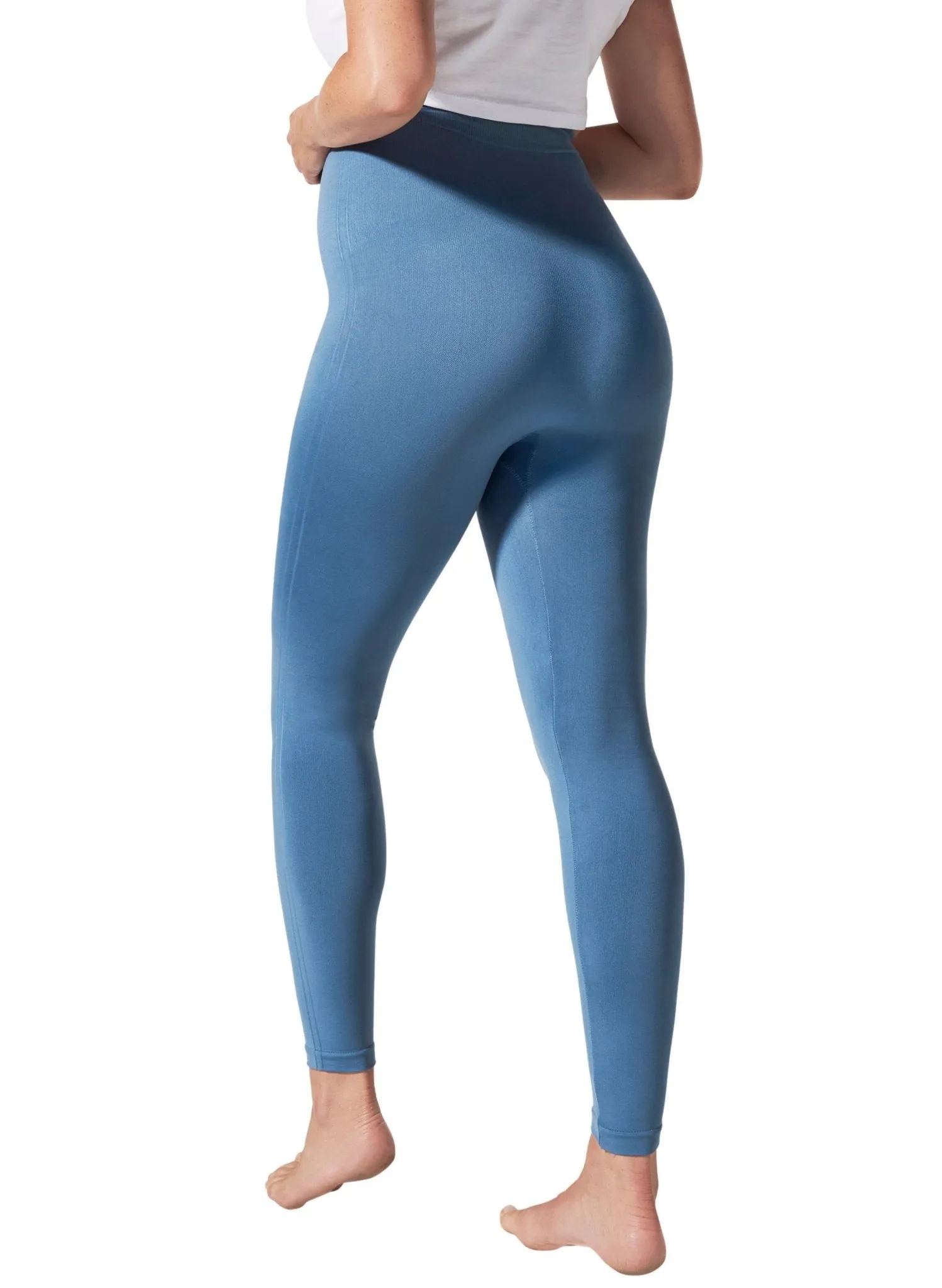 BLANQI Maternity Belly Support Leggings - Oil Blue