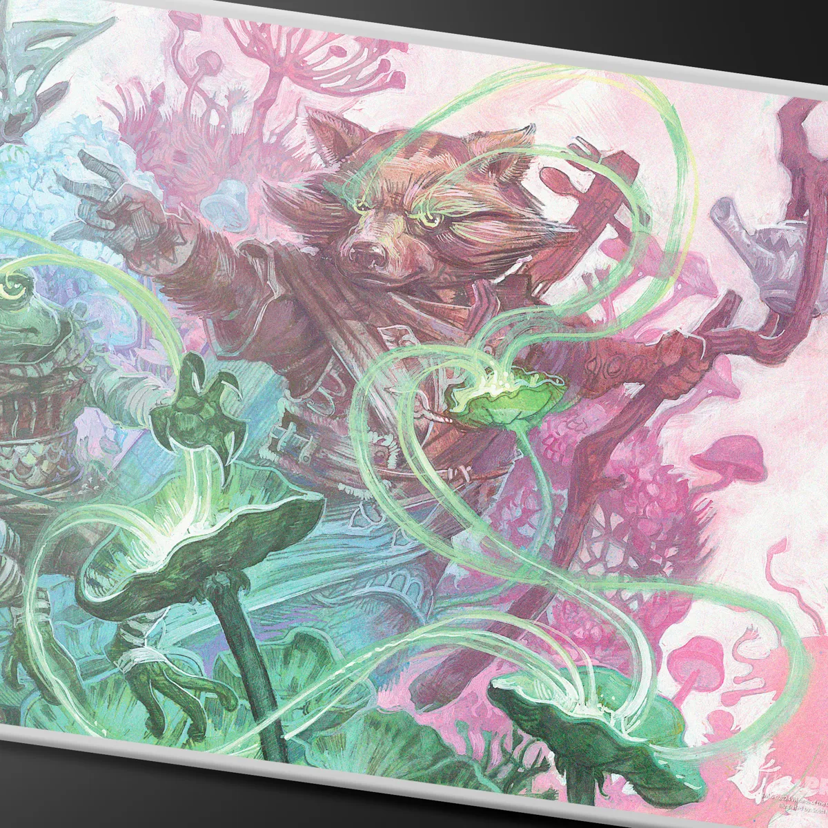 Bloomburrow Sylvan Tutor Stitched Edge Standard Gaming Playmat for Magic: The Gathering