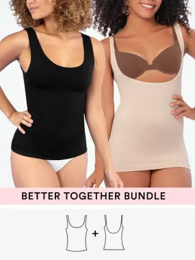 Bundle Shapermint Essentials - 1 Tank Cami   1 Open-Bust Shaper Cami