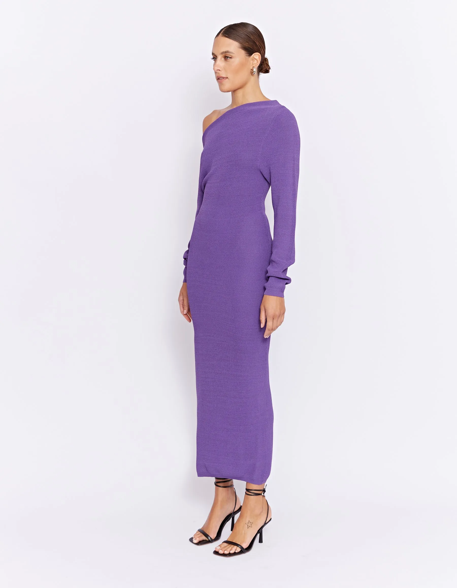 CALABRIA KNIT DRESS | PURPLE MARLE