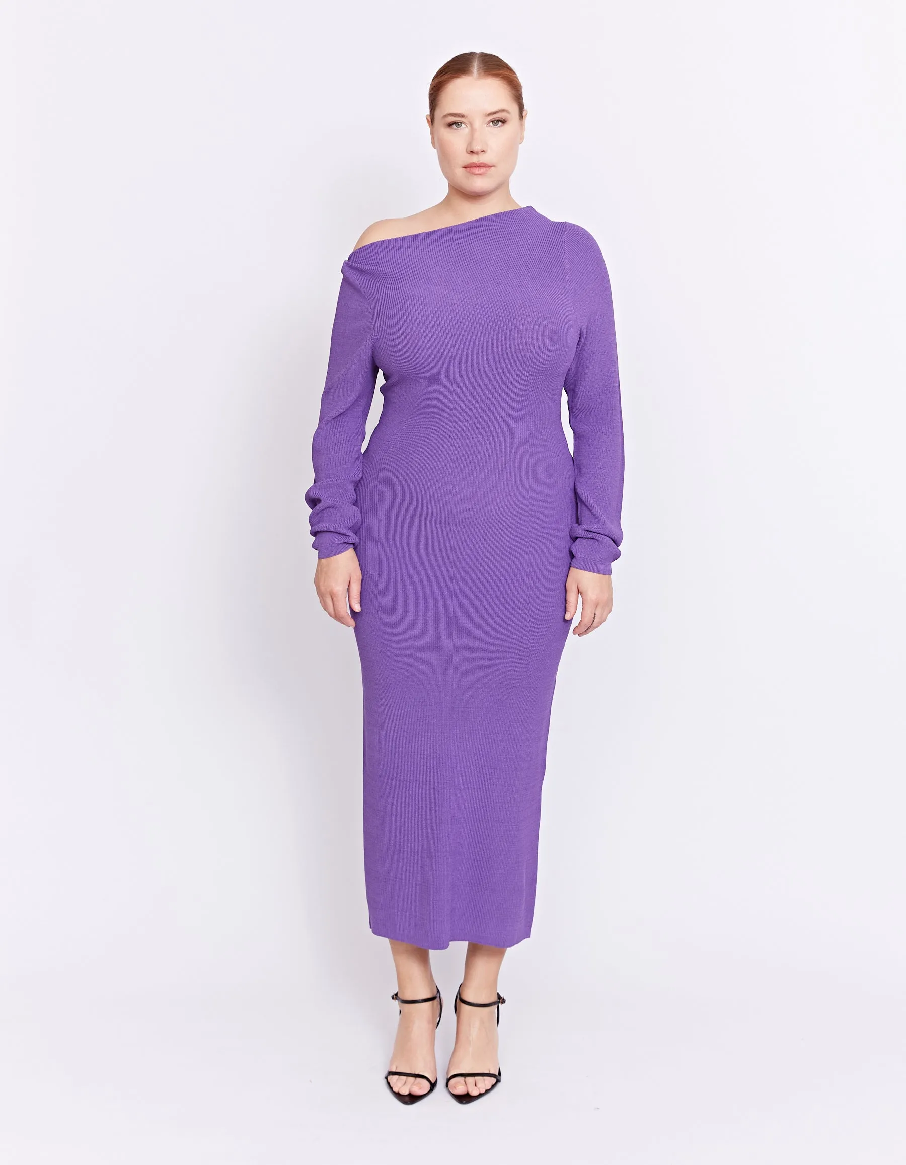 CALABRIA KNIT DRESS | PURPLE MARLE