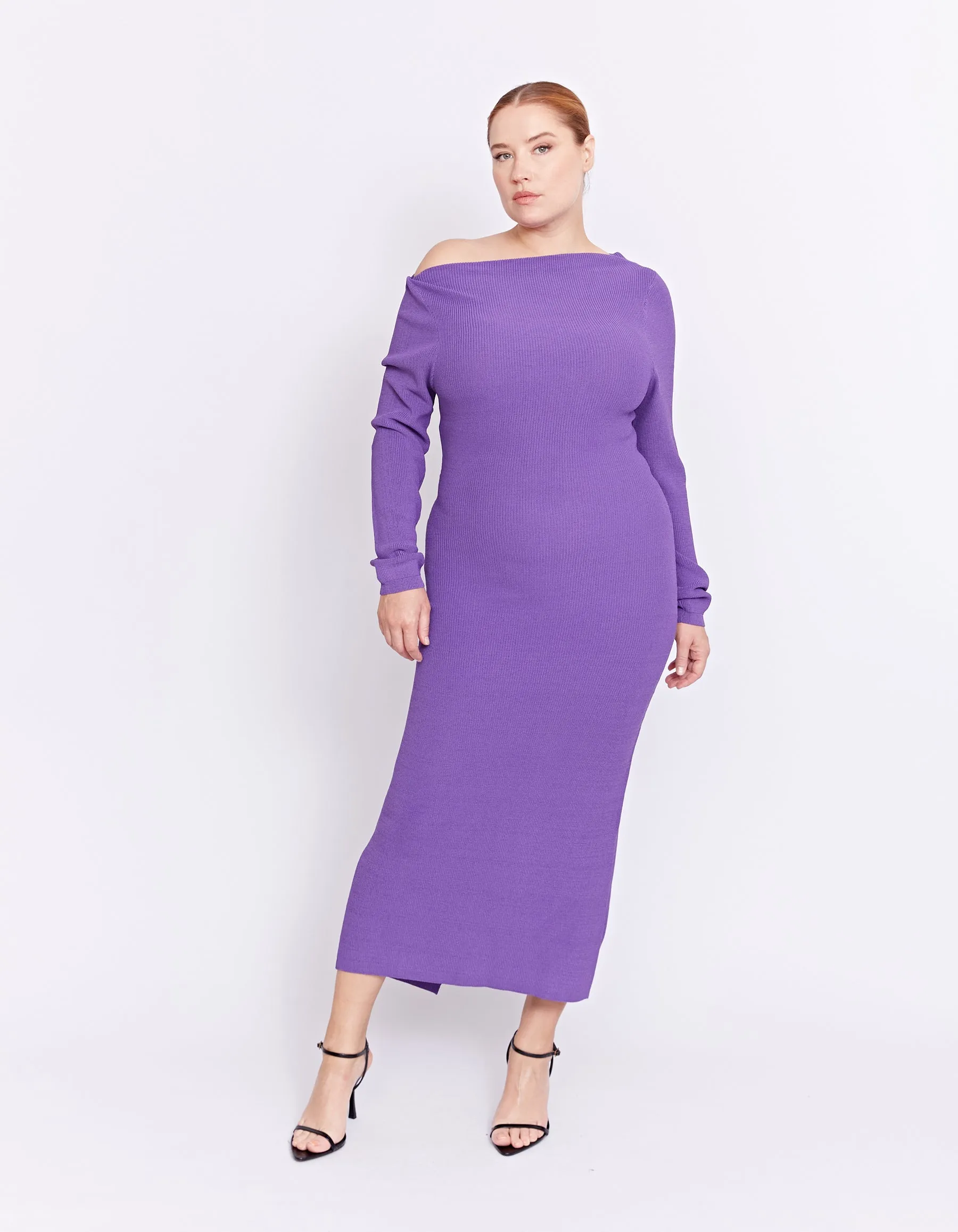 CALABRIA KNIT DRESS | PURPLE MARLE