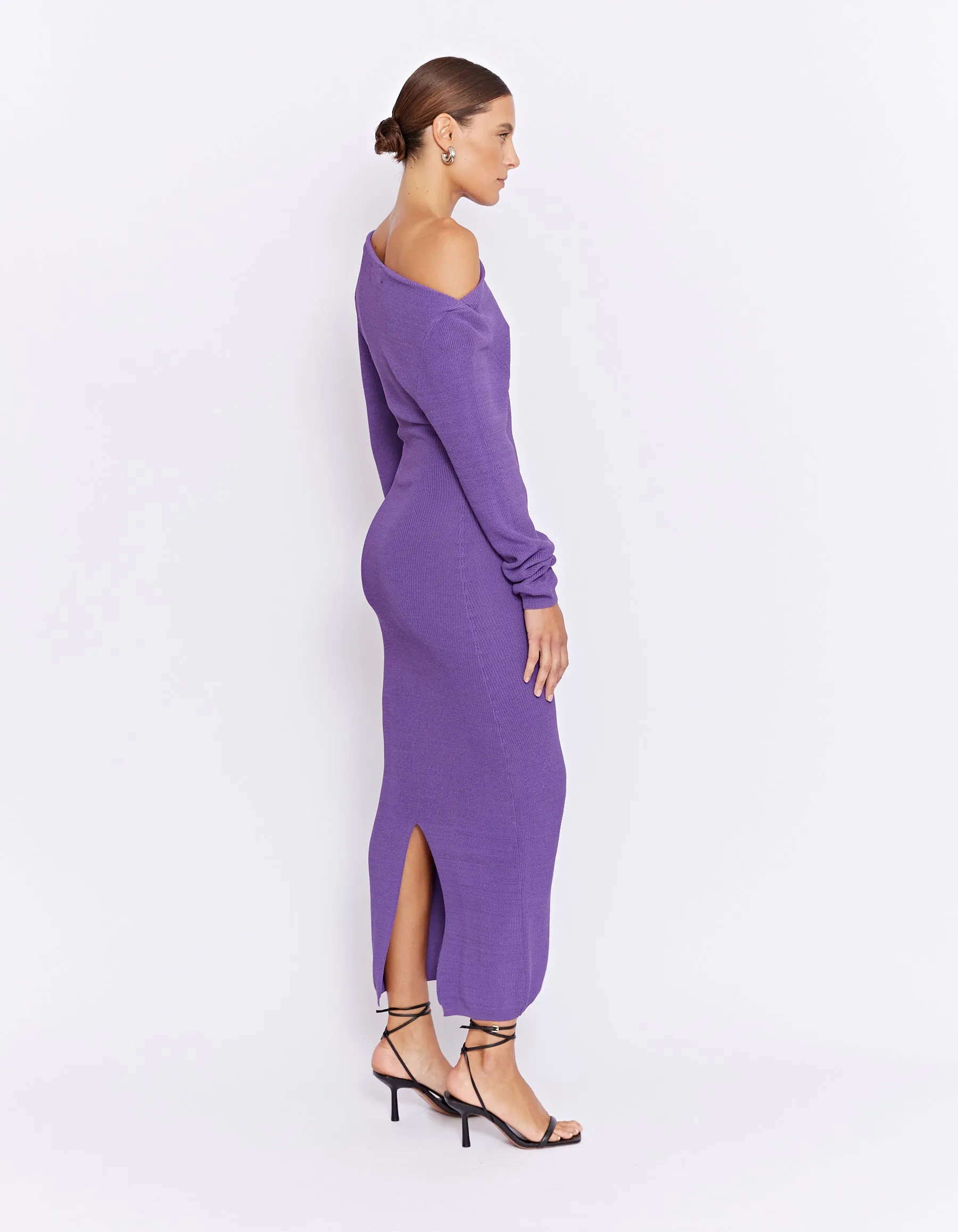 CALABRIA KNIT DRESS | PURPLE MARLE