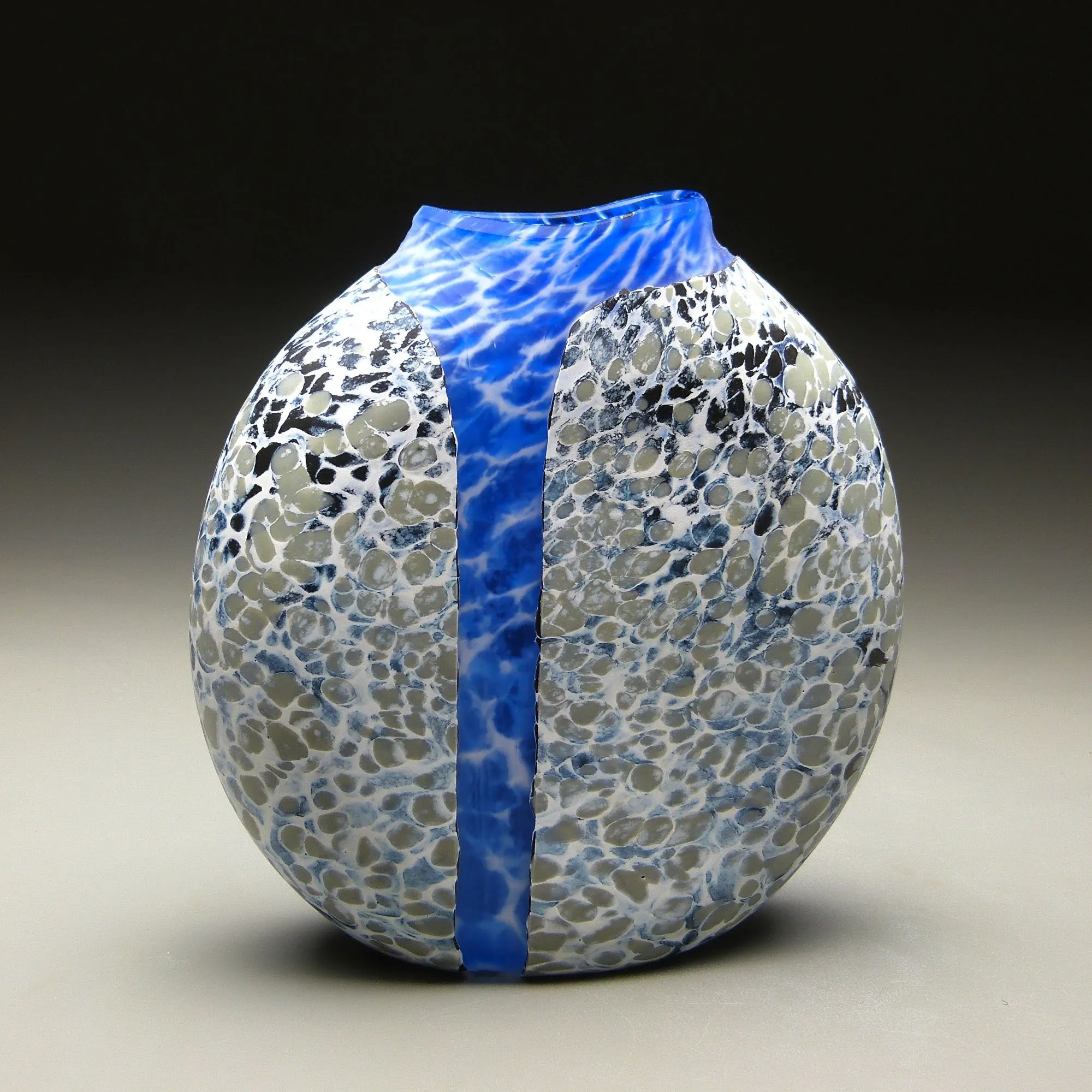 Cascade Series Glacial Shift Handblown Glass Vase by Thomas Spake Studios