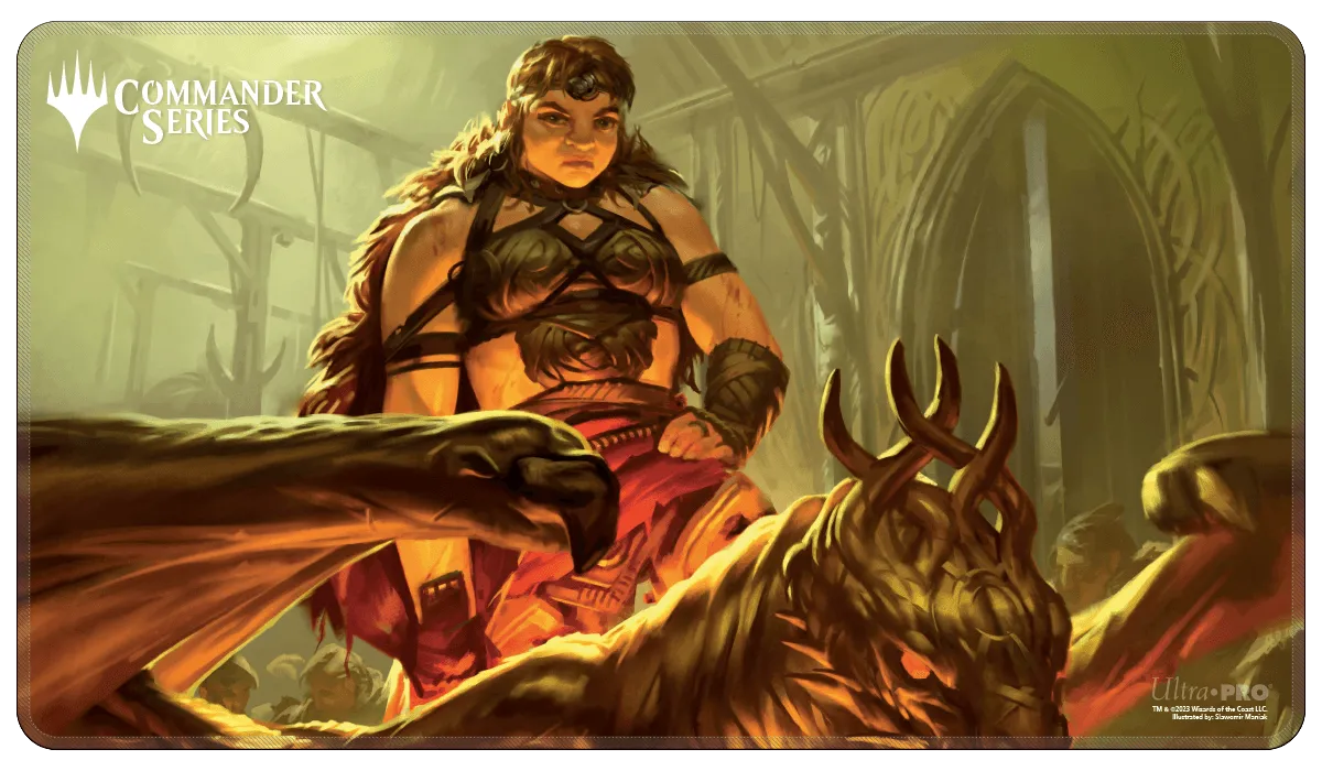 Commander Series #1: Mono - Magda Stitched Standard Gaming Playmat for Magic: The Gathering