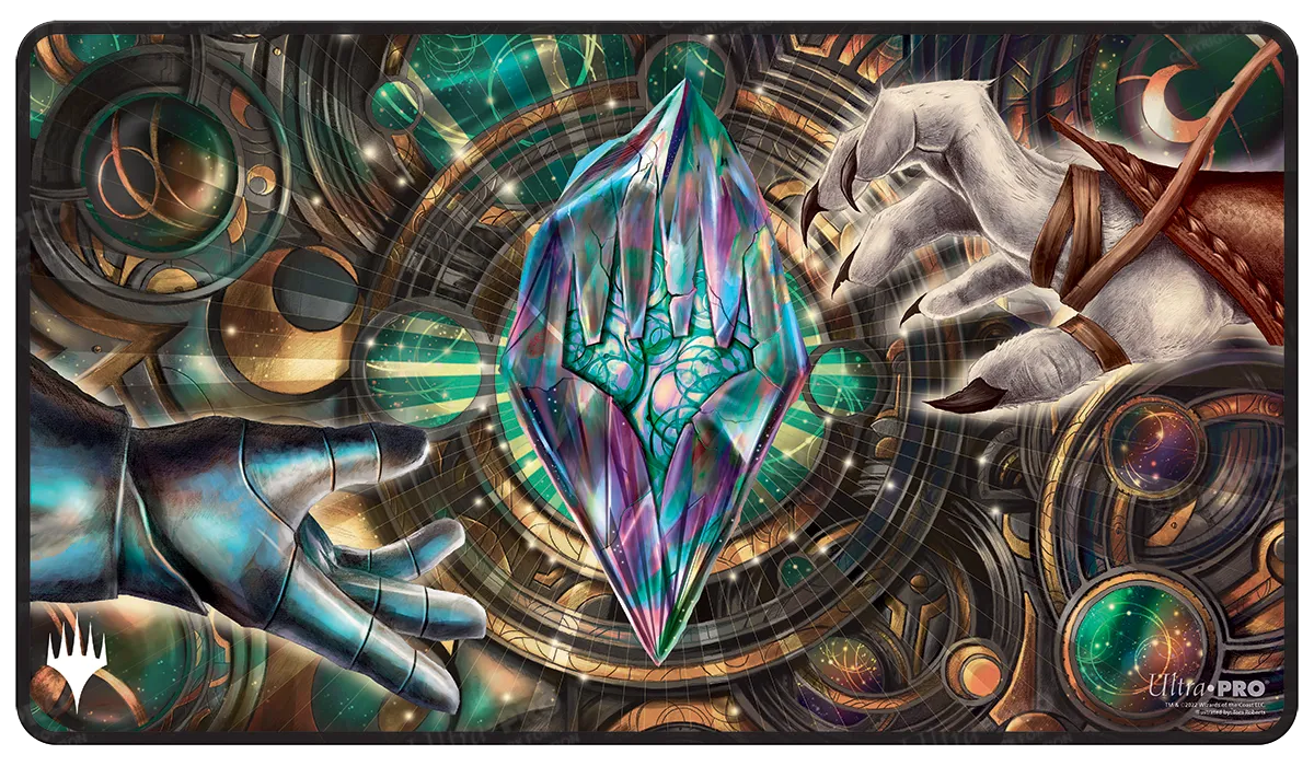 Dominaria United Stylized Planeswalker Symbol Stitched Standard Gaming Playmat for Magic: The Gathering