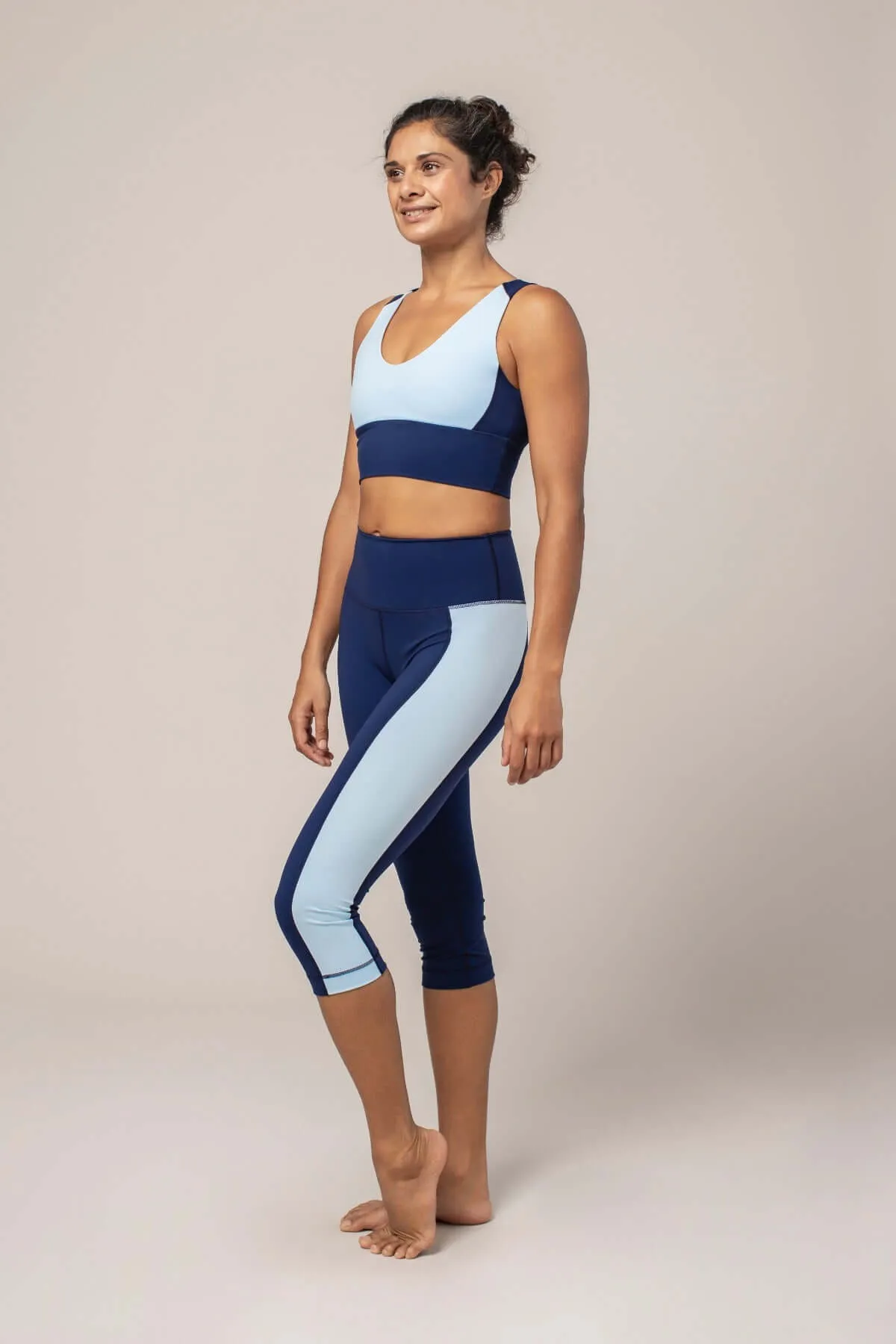 Dynamic Crop Leggings mit hohem Bund - True Blue