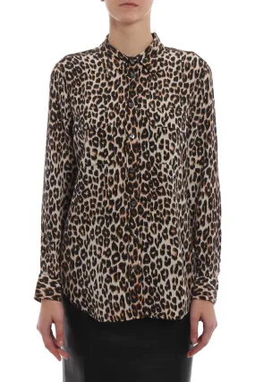 Equipment Essential Silk Leopard Shirt