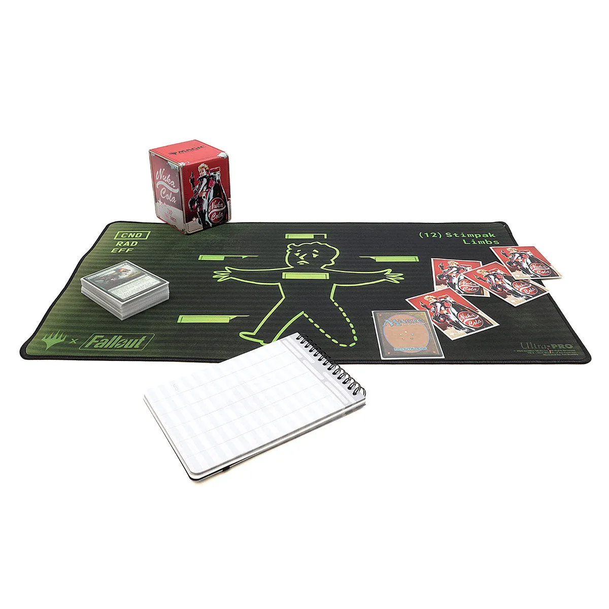 Fallout® Inventory Management Black Stitched Standard Gaming Playmat for Magic: The Gathering