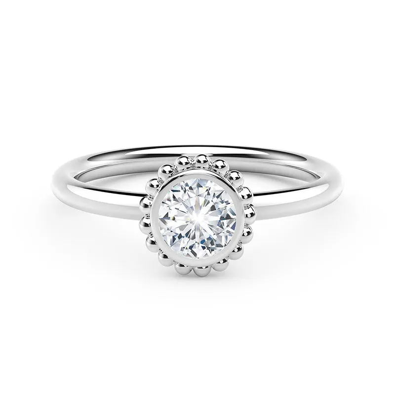 Forevermark Tribute™ Diamond Round Beaded Band