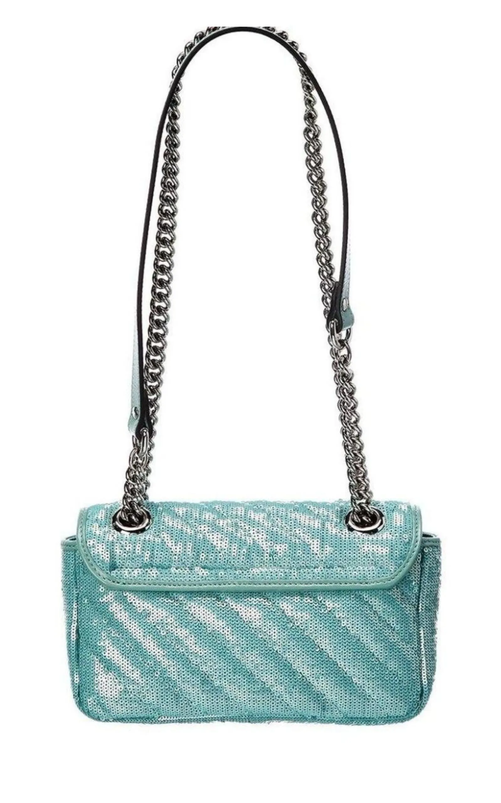 Green GG Marmont Mini Sequin Shoulder Bag