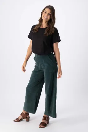 Peggy Pants Forest Green in Summer Corduroy