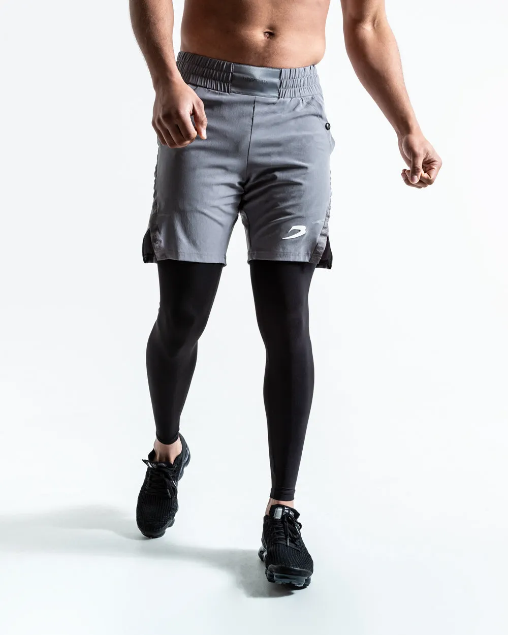 Pep Shorts (2-In-1 Training Tights) - Grey/Black