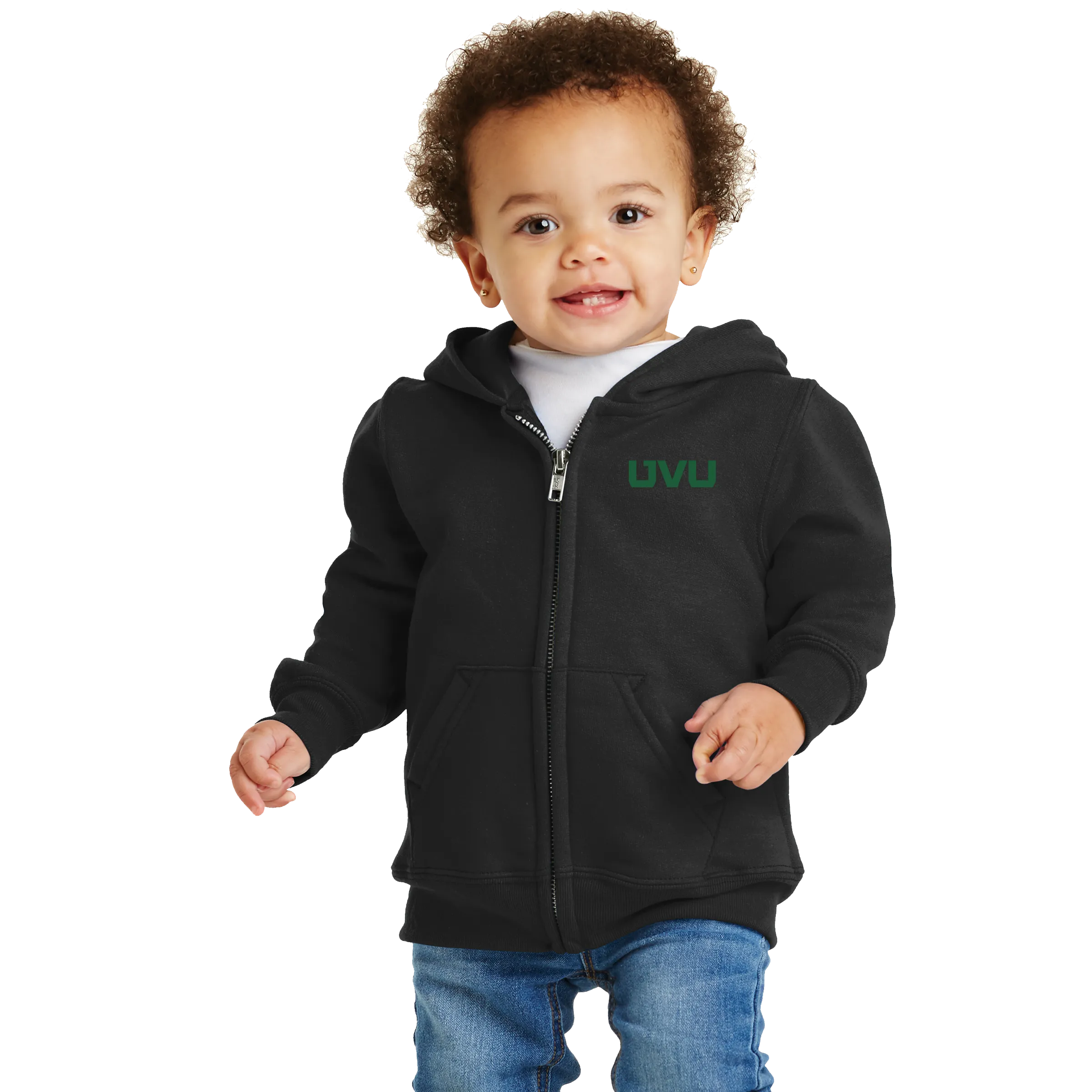 Port & Company Infant Core Fleece Full-Zip Hooded Sweatshirt- UVU Mono