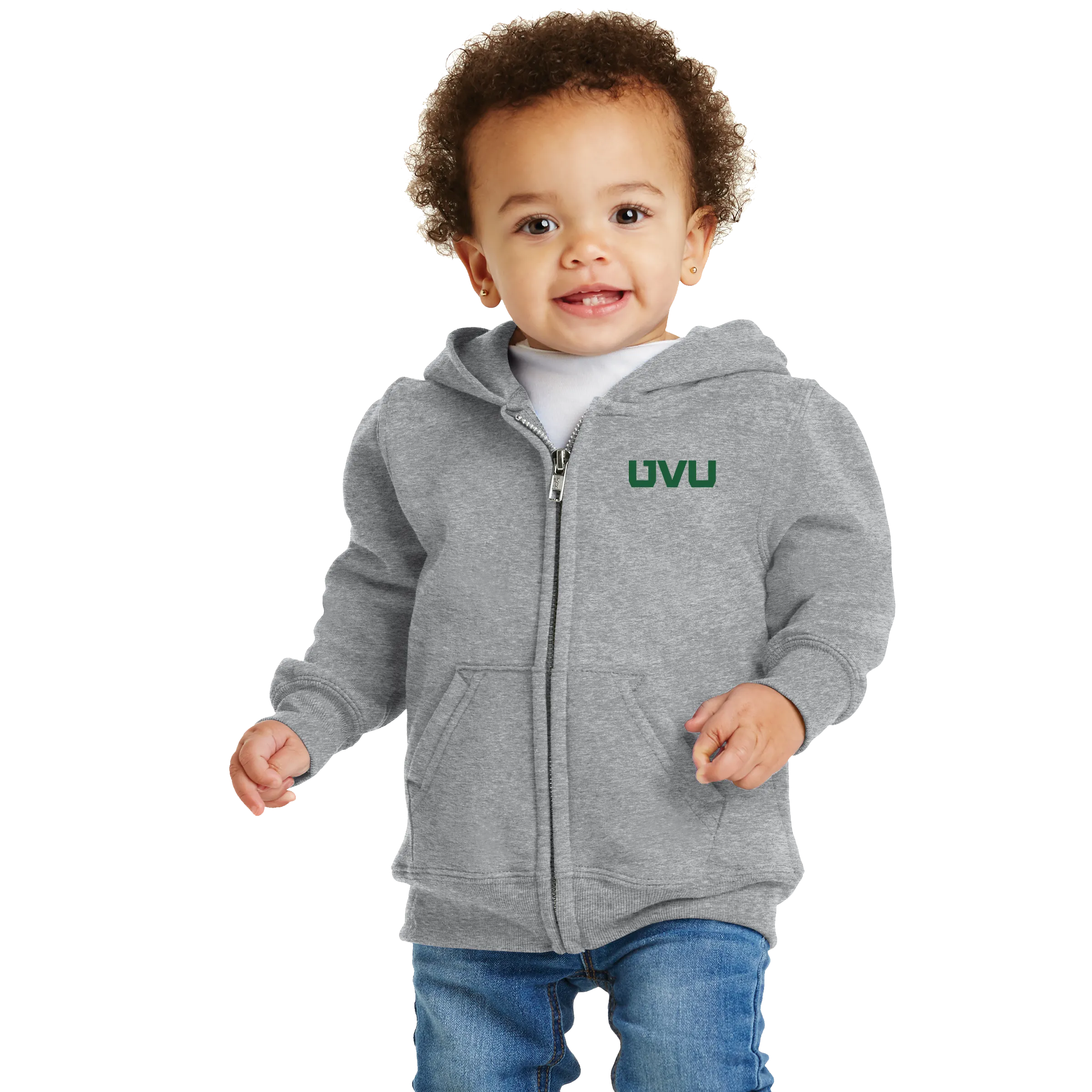 Port & Company Infant Core Fleece Full-Zip Hooded Sweatshirt- UVU Mono