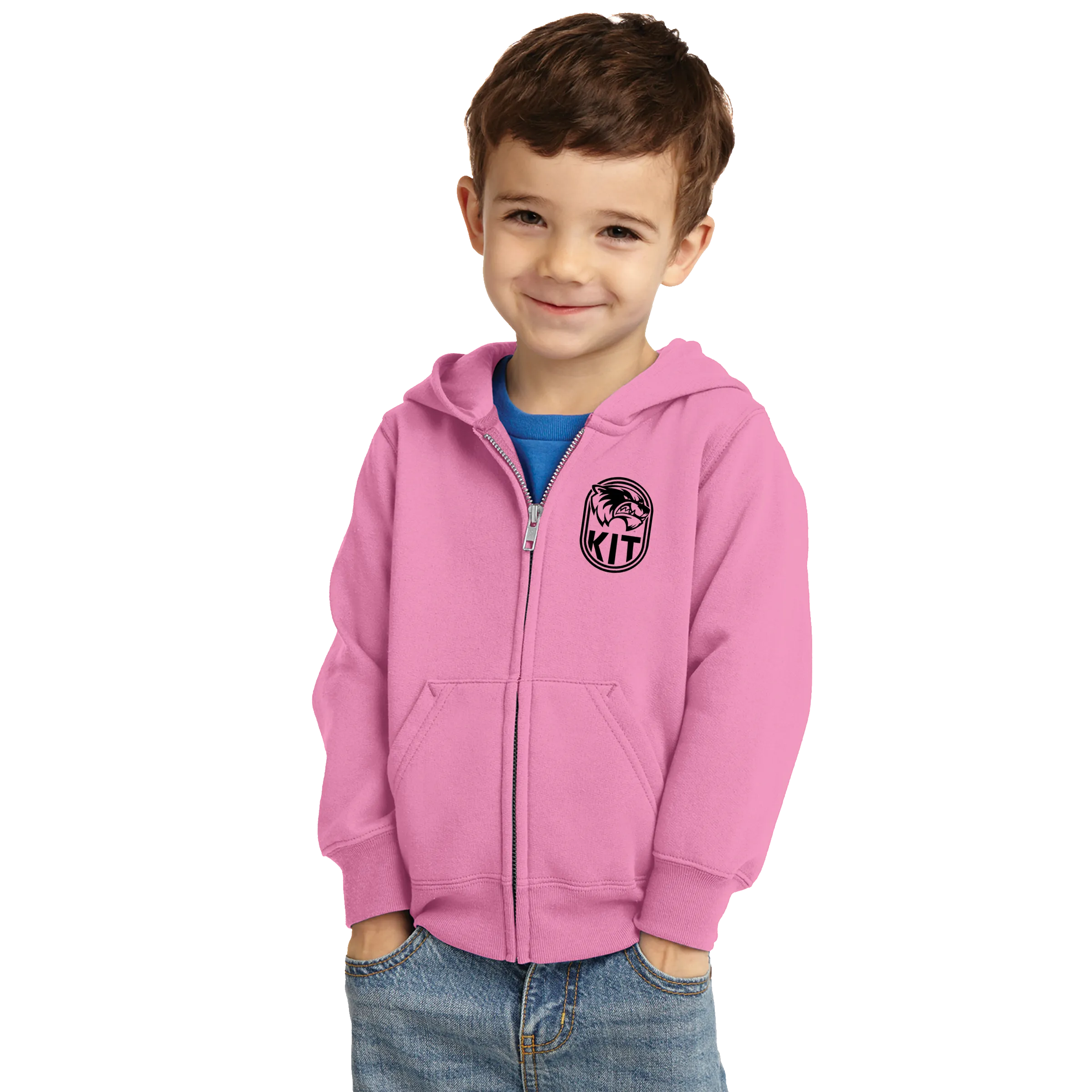 Port & Company® Toddler Core Fleece Full-Zip Hooded Sweatshirt - Kit Crest