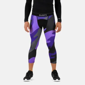 Purple Juice Camo Compression 3/4 tights / leggings