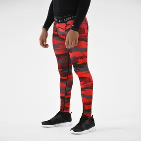 Red Camo Woodlands Compression Tights / Leggings