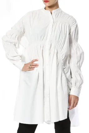 Ruched Shirt-Dress