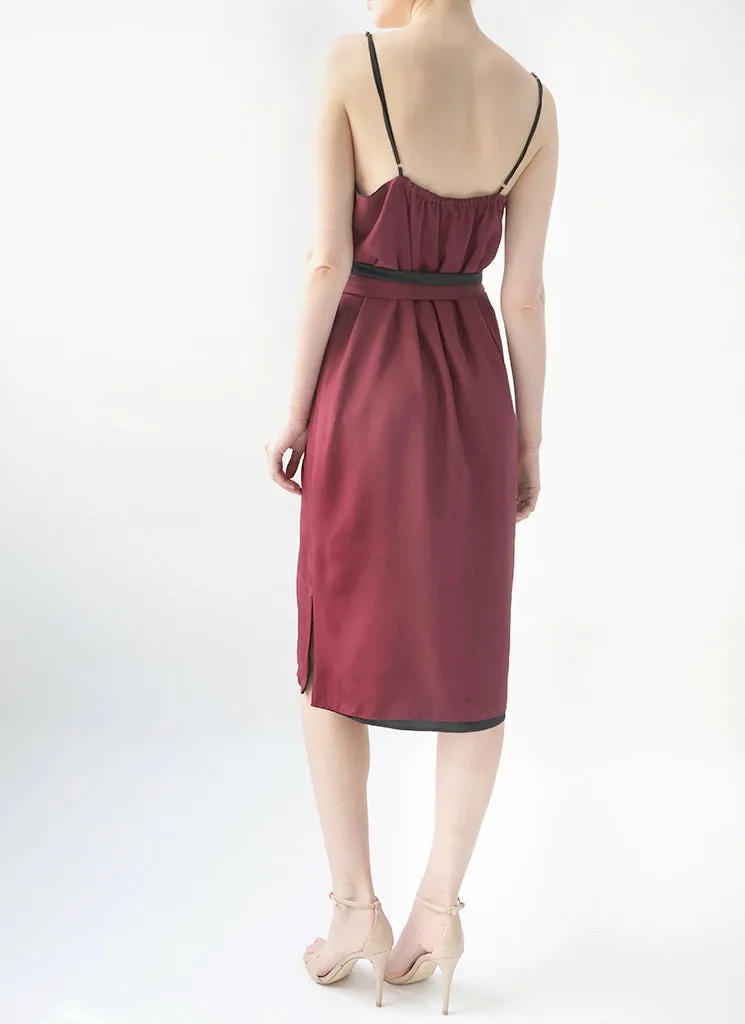 SABINE REVERSIBLE DRESS (BLACK/BERRY)