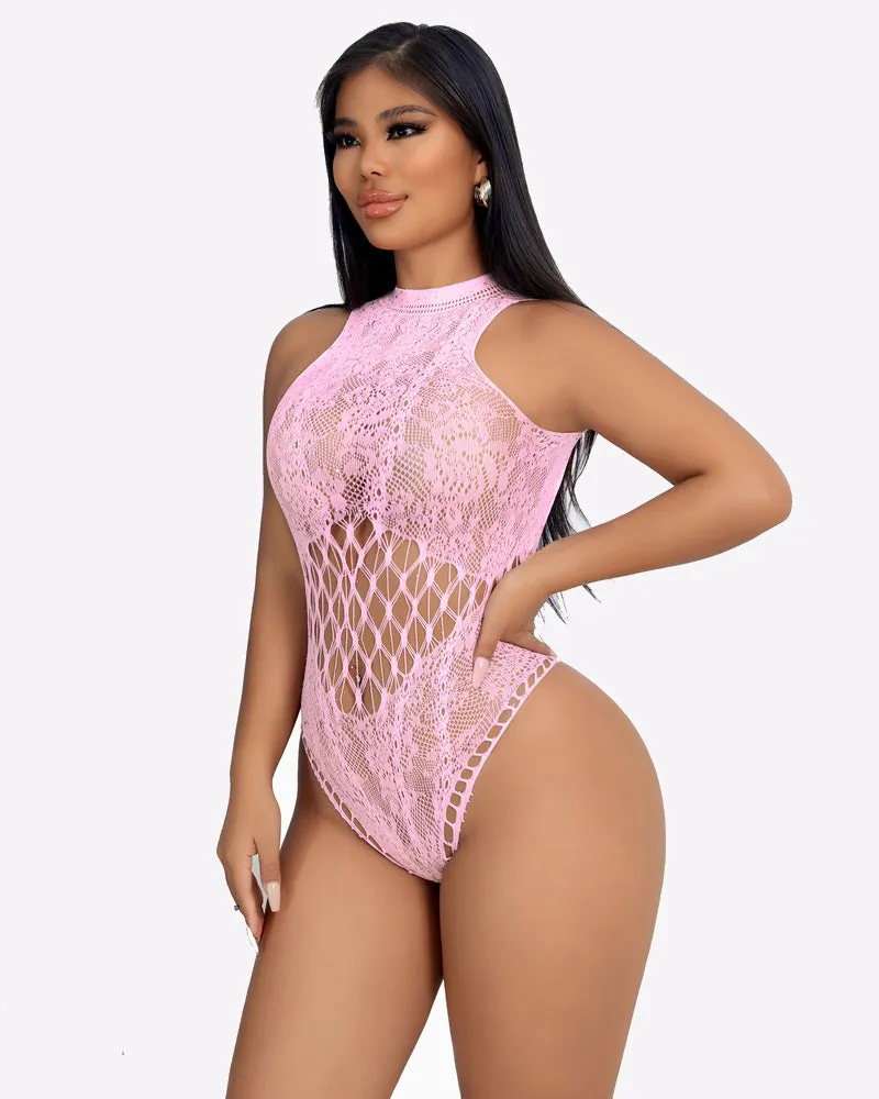 Sparkle Rhinestone Fishnet Bodysuit