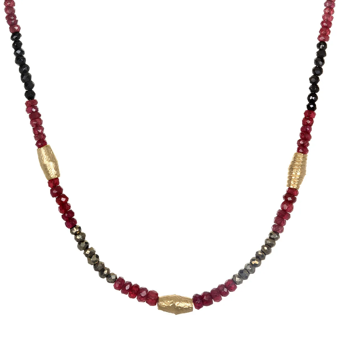 Spinel, Ruby and Gold Necklace