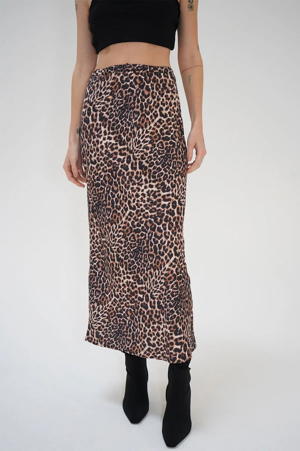 Zia Midi Skirt - Leopard Print