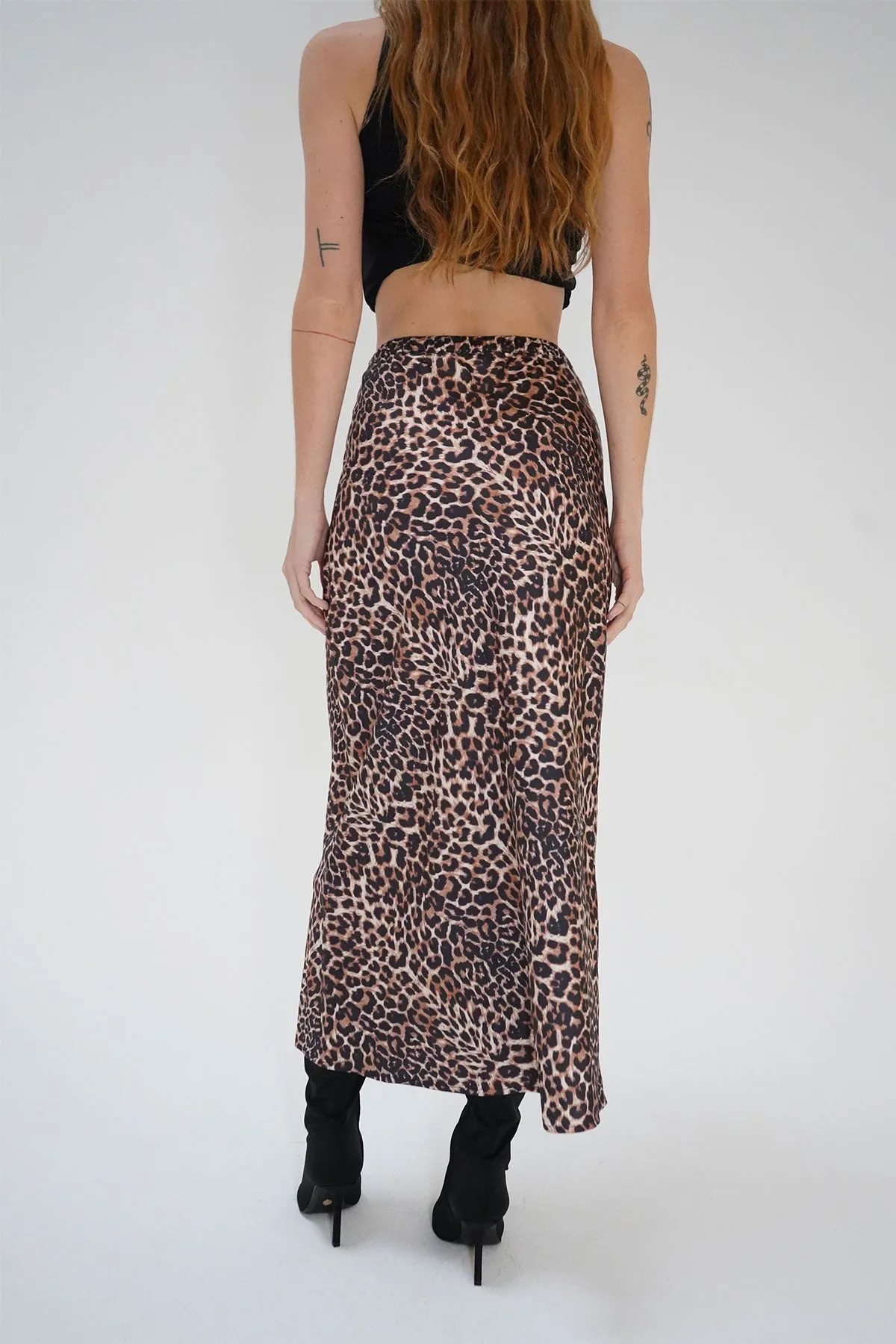 Zia Midi Skirt - Leopard Print