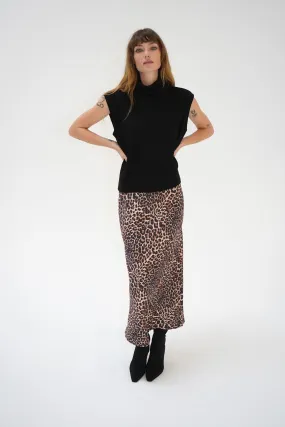 Zia Midi Skirt - Leopard Print